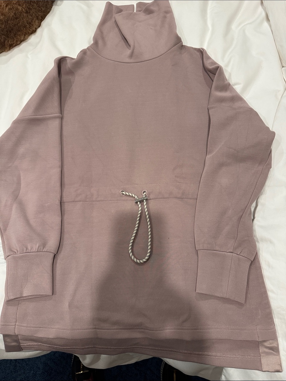 Varley Turtleneck Drawstring Pullover Sweater - Mauve